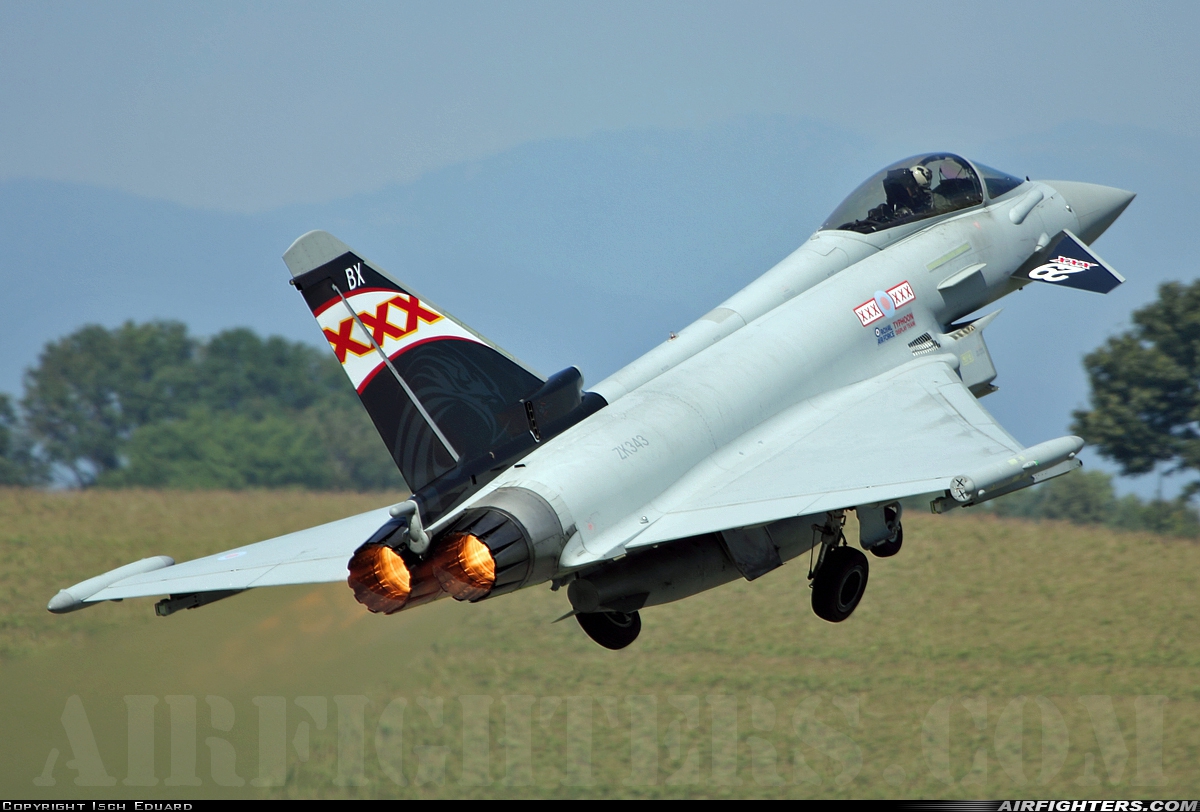 UK - Air Force Eurofighter Typhoon FGR4 ZK343 at Payerne (LSMP), Switzerland