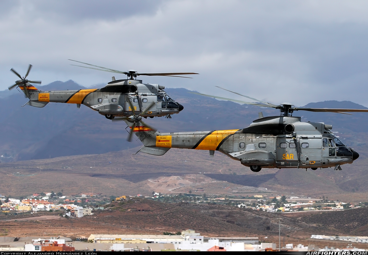 Spain - Air Force Aerospatiale AS-332B Super Puma HD.21-10 at Gran Canaria (- Las Palmas / Gando) (LPA / GCLP), Spain