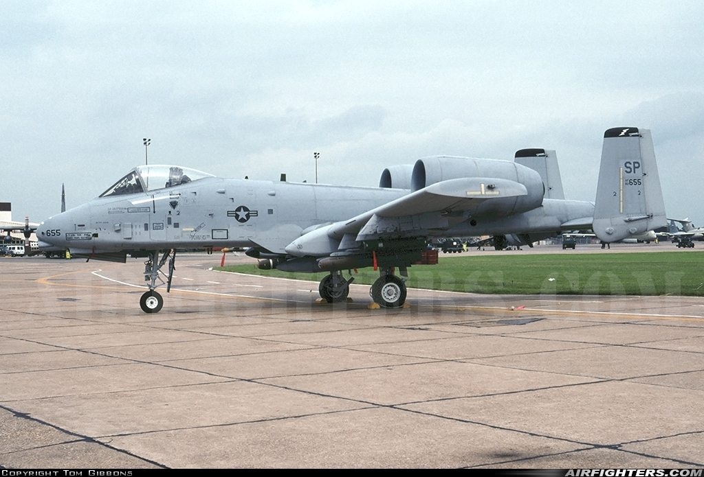 USA - Air Force Fairchild A-10A Thunderbolt II 82-0655 at Mildenhall (MHZ / GXH / EGUN), UK