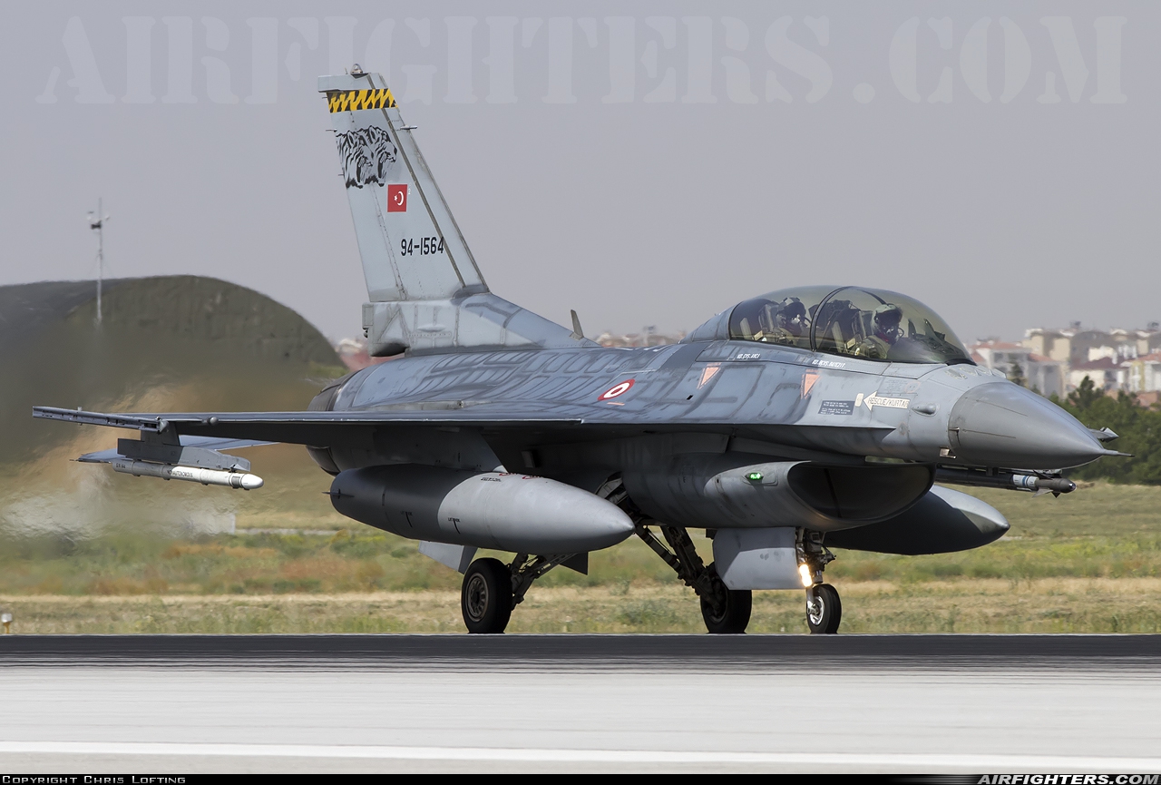 Türkiye - Air Force General Dynamics F-16D Fighting Falcon 94-1564 at Konya (KYA / LTAN), Türkiye