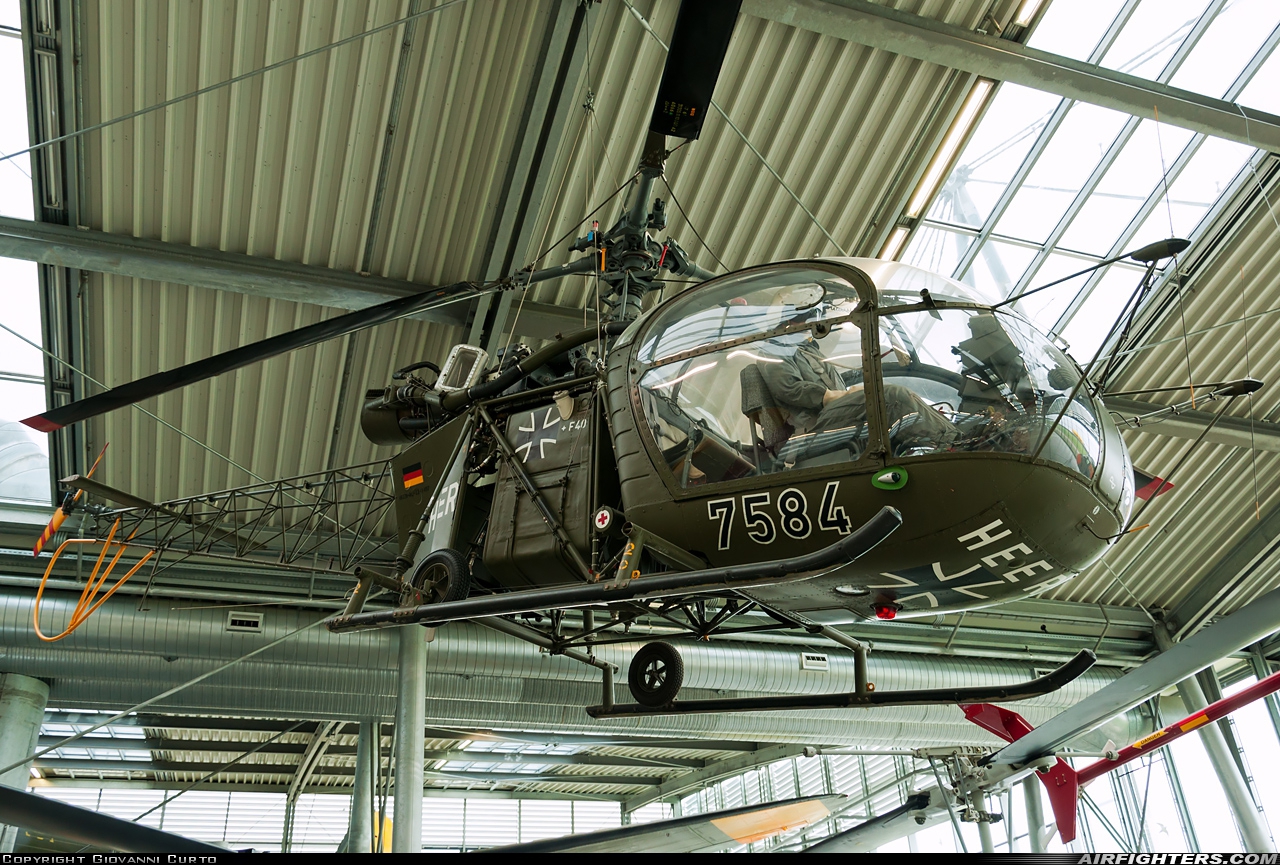 Germany - Army Sud Aviation SE.3130 Alouette II 75+84 at Oberschleissheim (EDNX), Germany