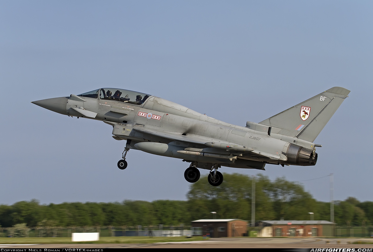 UK - Air Force Eurofighter Typhoon T3 ZJ807 at Coningsby (EGXC), UK