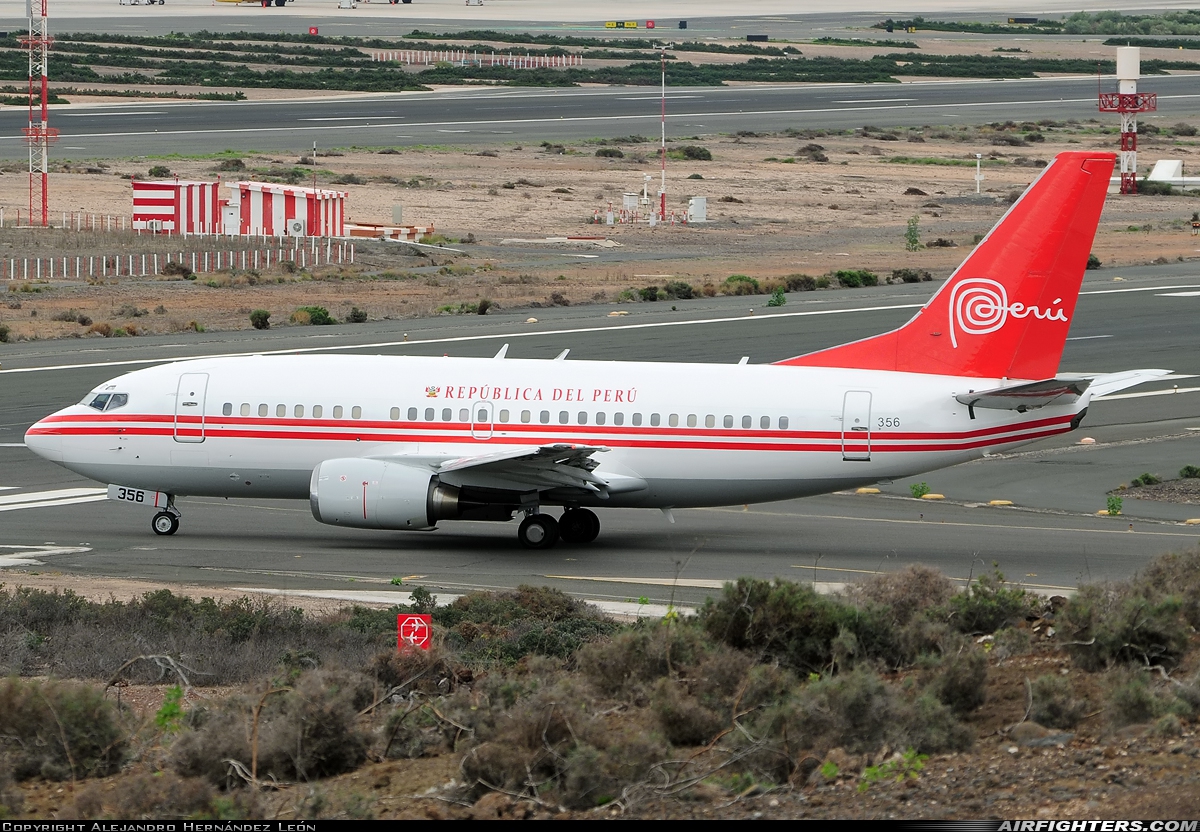 Peru - Air Force Boeing 737-528 356 at Gran Canaria (- Las Palmas / Gando) (LPA / GCLP), Spain