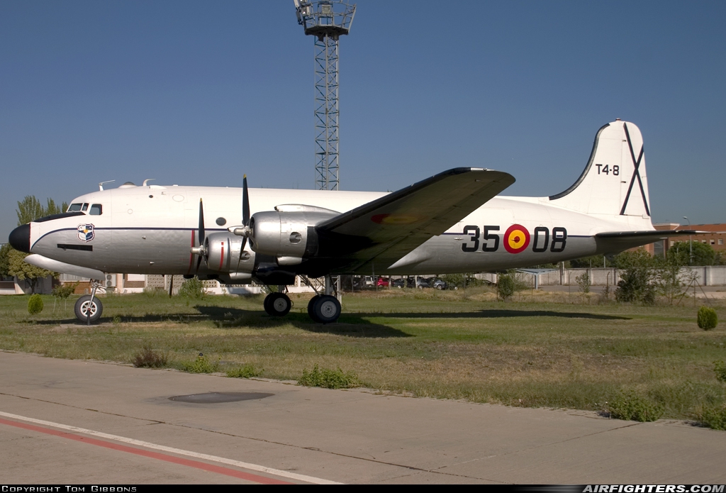 Spain - Air Force Douglas C-54E Skymaster T.4-08 at Madrid - Getafe (LEGT), Spain