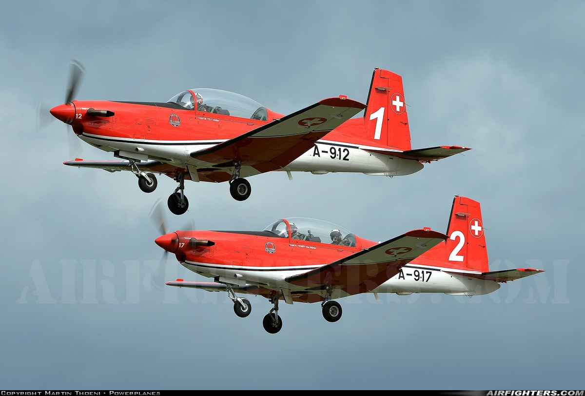 Switzerland - Air Force Pilatus NCPC-7 Turbo Trainer A-912 at Payerne (LSMP), Switzerland