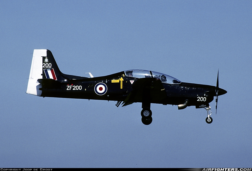 UK - Air Force Short Tucano T1 ZF200 at Linton on Ouse (EGXU), UK