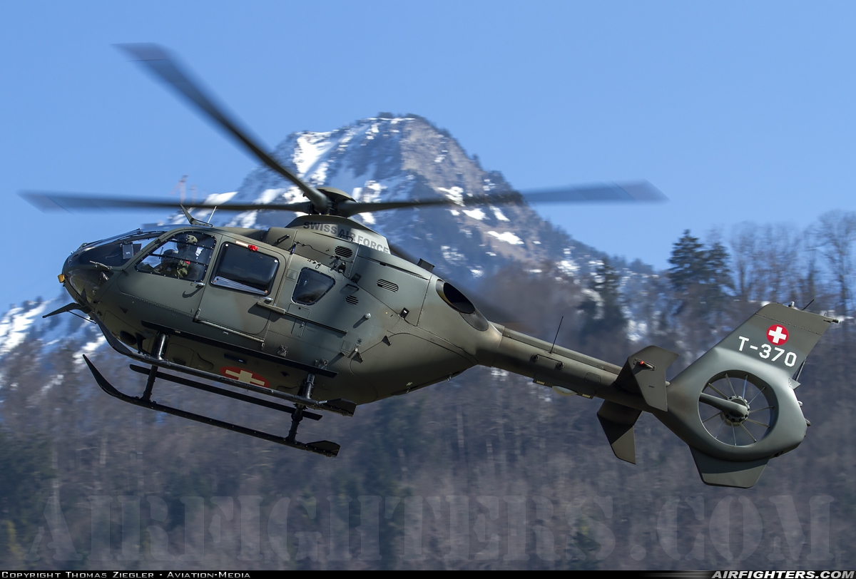 Switzerland - Air Force Eurocopter TH05 (EC-635P2+) T-370 at Alpnach (LSMA), Switzerland