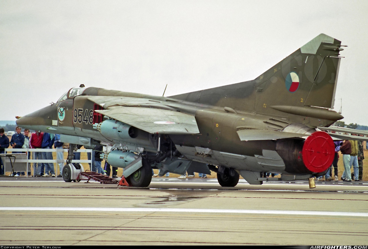 Czechoslovakia - Air Force Mikoyan-Gurevich MiG-23BN 9548 at Bratislava - M.R. Stefanik (Ivanka) (BTS / LZIB), Slovakia