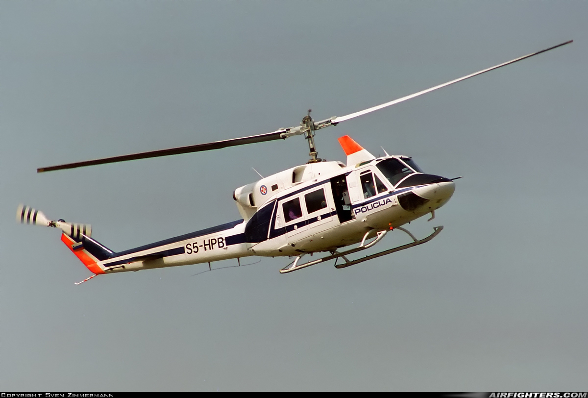 Slovenia - Police Bell 212 Twin Two-Twelve S5-HPB at Maribor (MBX / LJMB), Slovenia