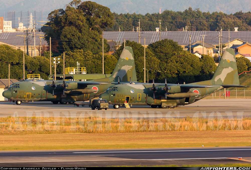Japan - Air Force Lockheed C-130H Hercules (L-382) 45-1073 at Nagoya - Komaki (NKM / RJNA), Japan