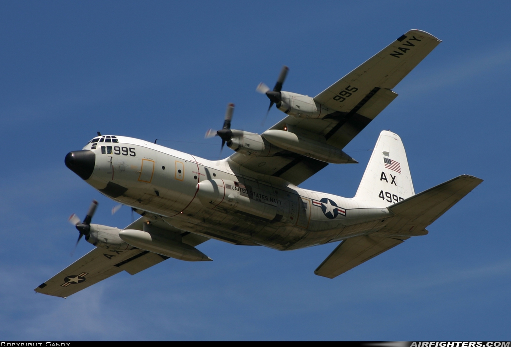 USA - Navy Lockheed C-130T Hercules (L-382) 164995 at Mildenhall (MHZ / GXH / EGUN), UK