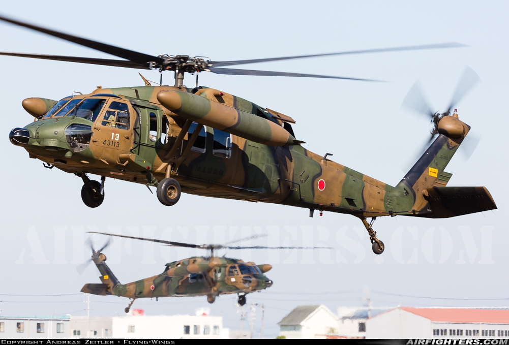 Japan - Army Sikorsky UH-60J Black Hawk (S-70A-12) 43113 at Akeno (RJOE), Japan