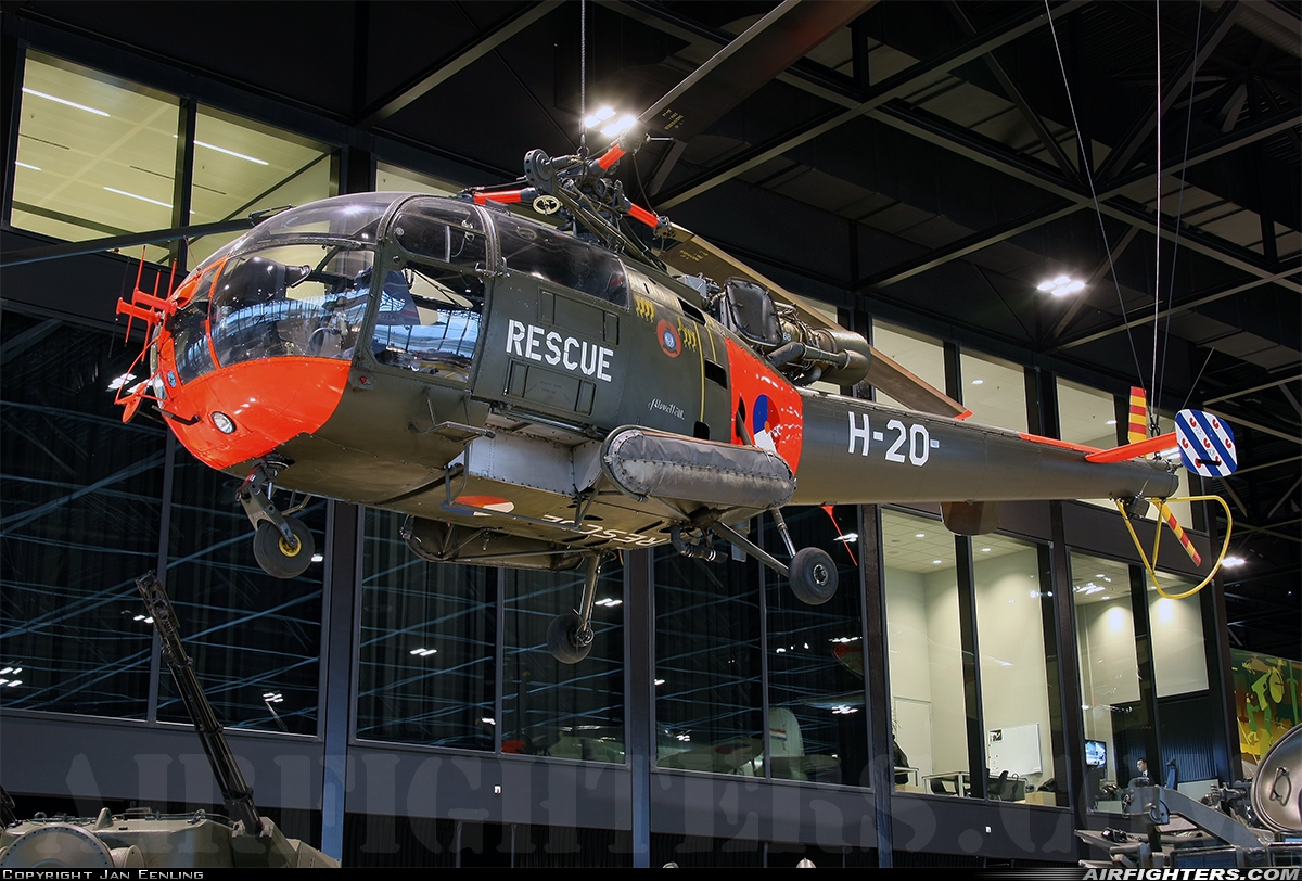 Netherlands - Air Force Aerospatiale SA-316B Alouette III H-20 at Utrecht - Soesterberg (UTC / EHSB), Netherlands