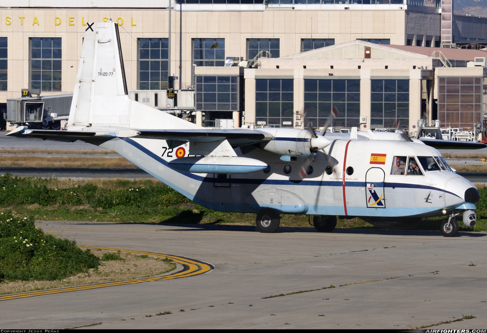 Spain - Air Force CASA C-212-200 Aviocar TR.12D-77 at Malaga (AGP / LEMG), Spain