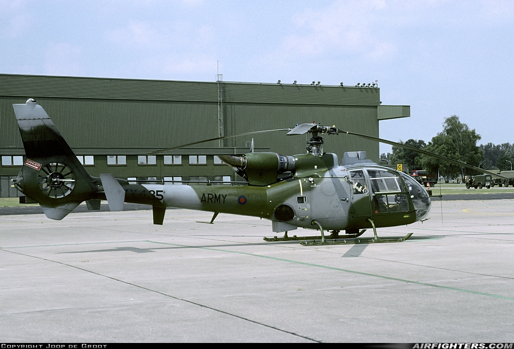 UK - Army Westland SA-341B Gazelle AH1 XX435 at Gutersloh (GUT / ETUO), Germany