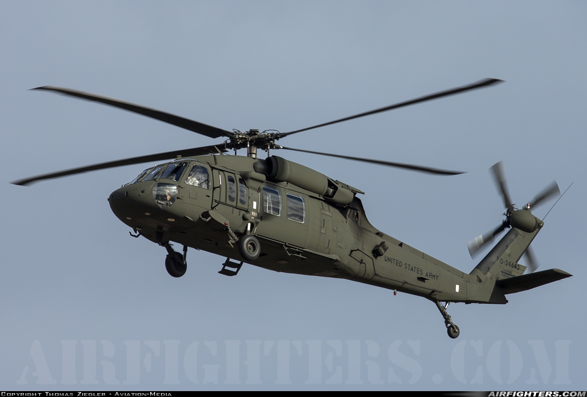 USA - Army Sikorsky UH-60A(C) Black Hawk (S-70A) 87-24643 at Stuttgart (- Echterdingen) (STR / EDDS), Germany