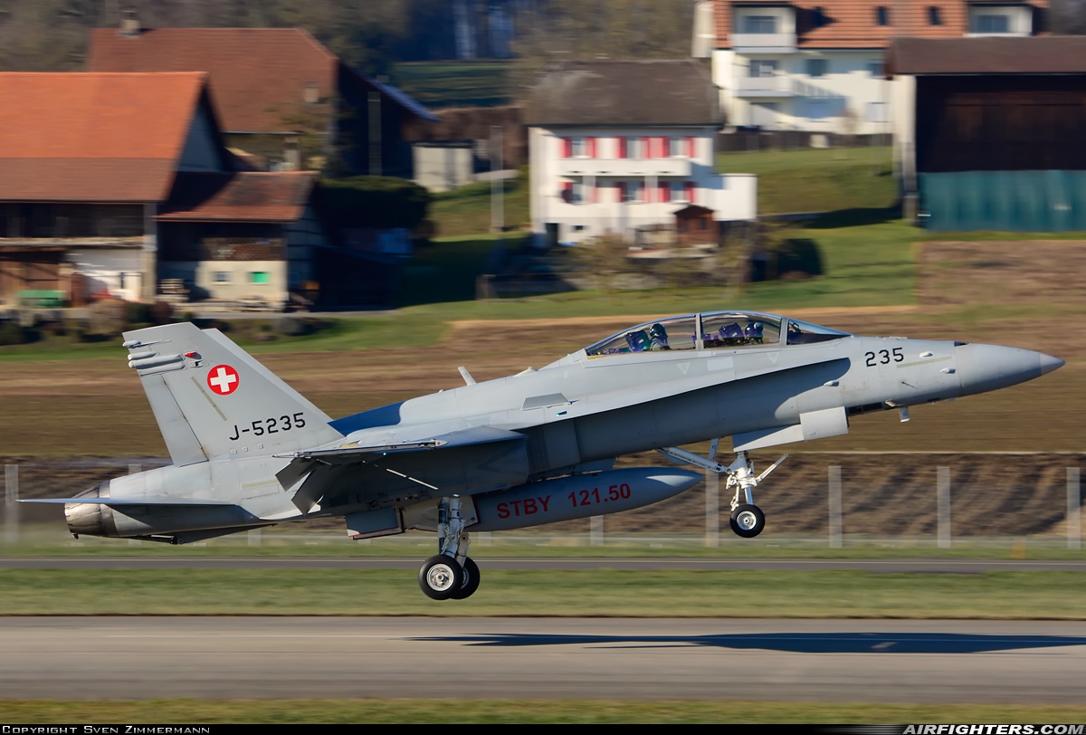 Switzerland - Air Force McDonnell Douglas F/A-18D Hornet J-5235 at Payerne (LSMP), Switzerland