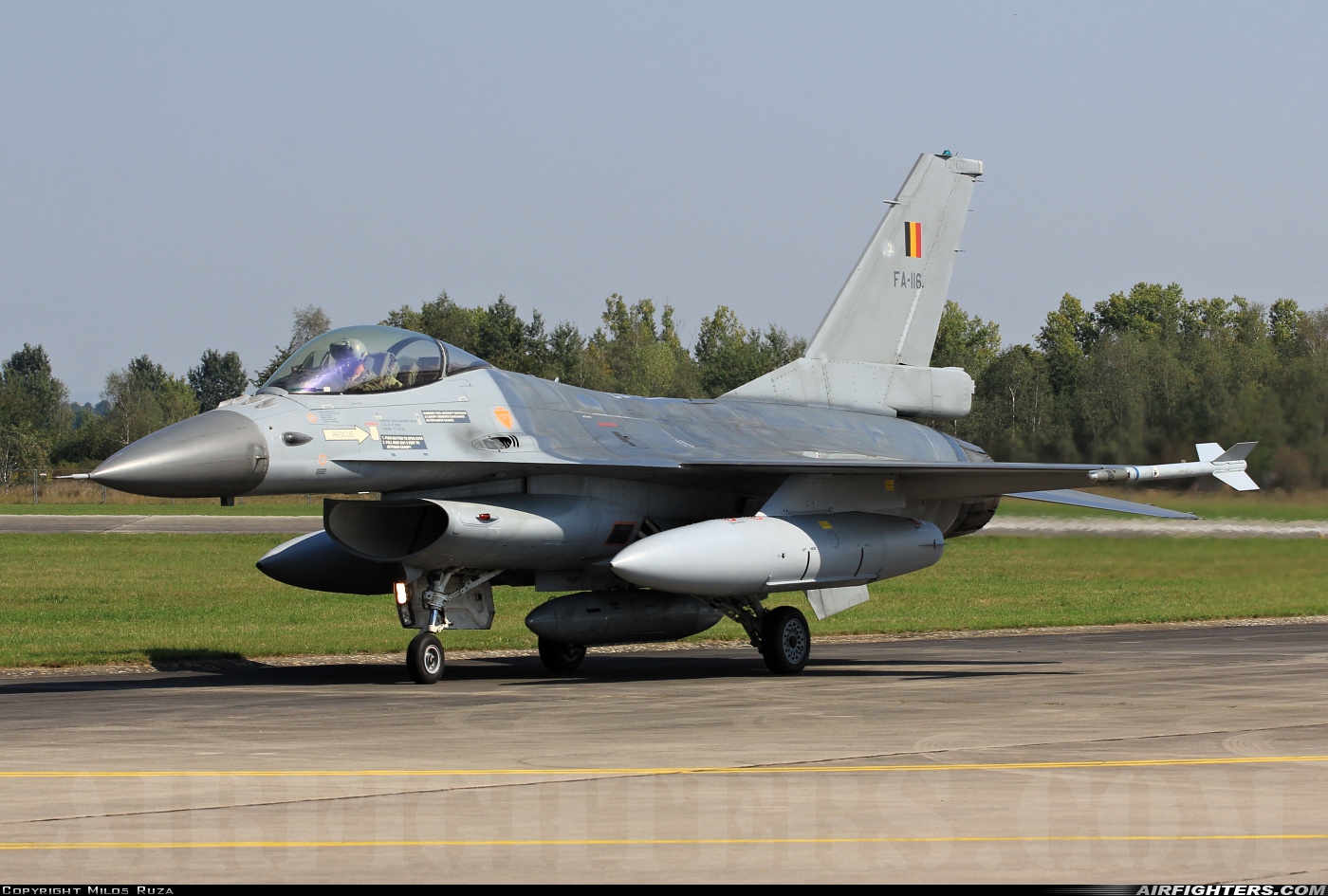 Belgium - Air Force General Dynamics F-16AM Fighting Falcon FA-116 at Hradec Kralove (LKHK), Czech Republic