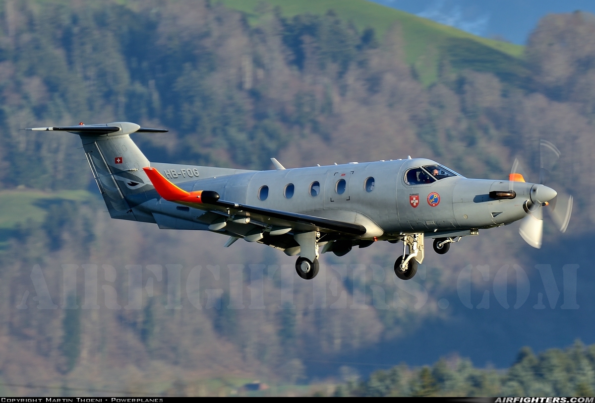 Switzerland - Armasuisse Pilatus PC-12M Eagle (PC-12/45) HB-FOG at Emmen (EML / LSME), Switzerland