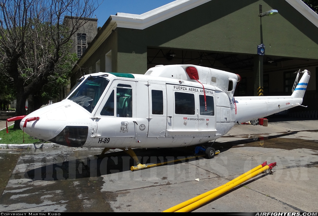 Argentina - Air Force Bell 212 H-89 at El Palomar (PAL / SADP), Argentina