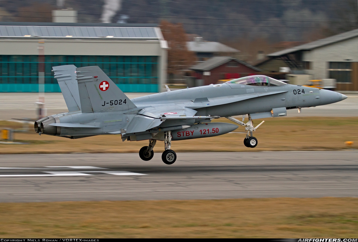 Switzerland - Air Force McDonnell Douglas F/A-18C Hornet J-5024 at Sion (- Sitten) (SIR / LSGS / LSMS), Switzerland