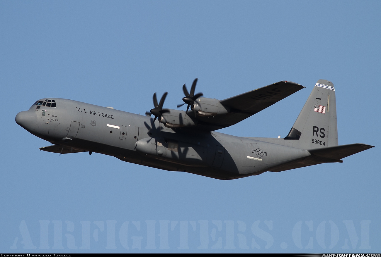 USA - Air Force Lockheed Martin C-130J-30 Hercules (L-382) 08-8604 at Aviano (- Pagliano e Gori) (AVB / LIPA), Italy
