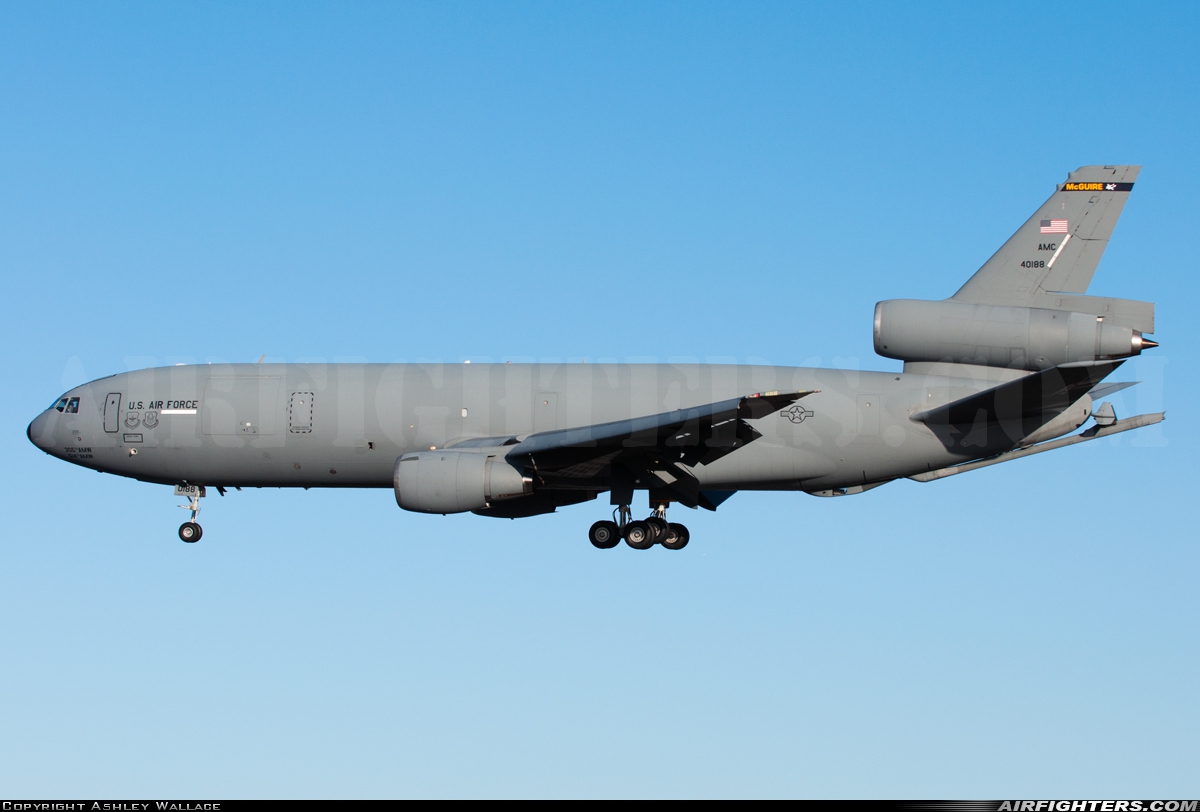 USA - Air Force McDonnell Douglas KC-10A Extender (DC-10-30CF) 84-0188 at Mildenhall (MHZ / GXH / EGUN), UK