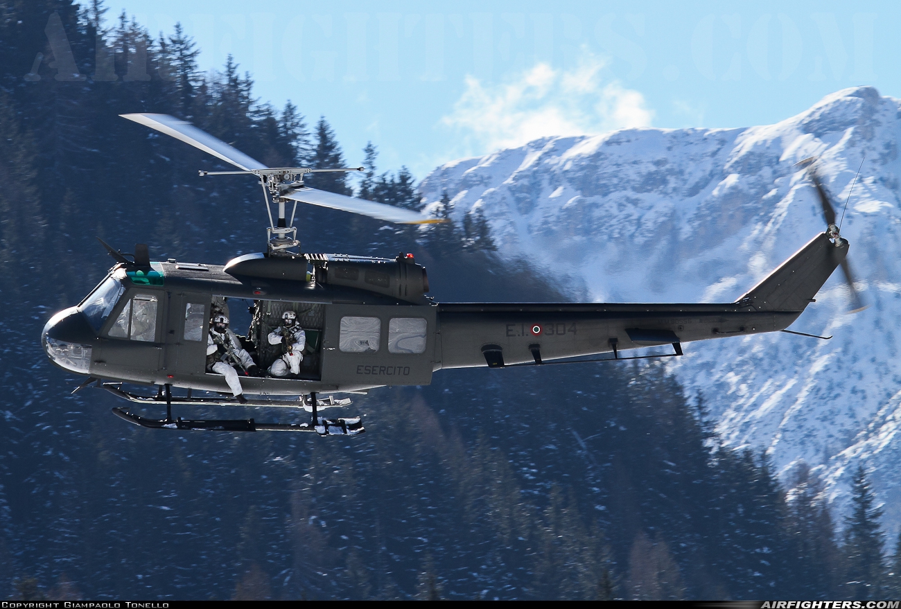 Italy - Army Agusta-Bell AB-205A-1 MM80556 at Dobbiaco (LIVD), Italy