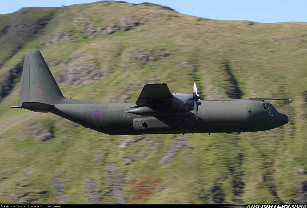 UK - Air Force Lockheed Hercules C3 (C-130K-30 / L-382) XV307 at Off-Airport - Cumbria, UK
