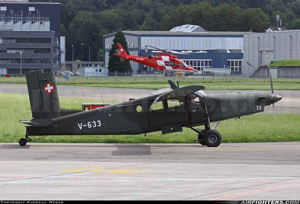 Switzerland - Air Force Pilatus PC-6/B2-H2M-1 Turbo Porter V-633 at Emmen (EML / LSME), Switzerland