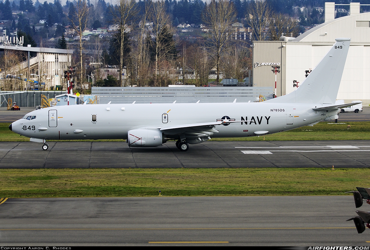 USA - Navy Boeing P-8A Poseidon (737-800ERX) N785DS at Renton - Municipal (RNT / KRNT), USA