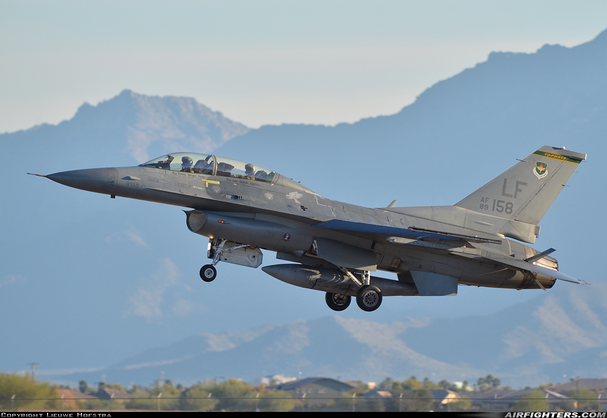 USA - Air Force General Dynamics F-16D Fighting Falcon 89-2158 at Glendale (Phoenix) - Luke AFB (LUF / KLUF), USA