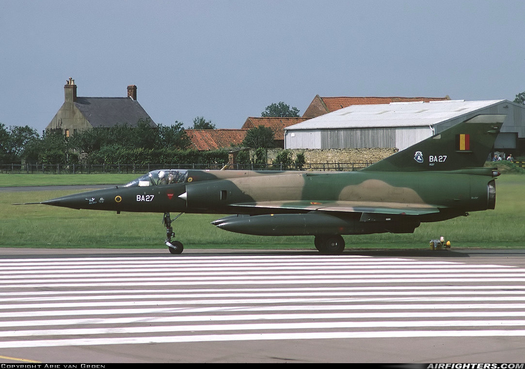 Belgium - Air Force Dassault Mirage 5BA BA27 at Waddington (WTN / EGXW), UK