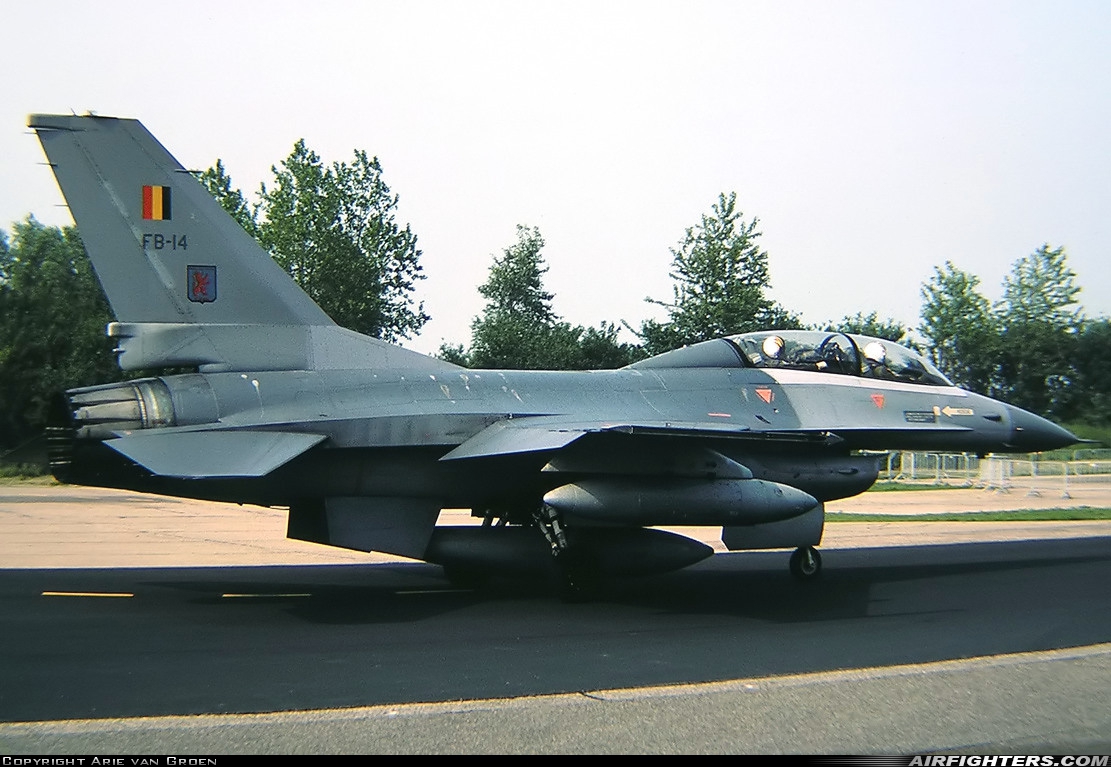 Belgium - Air Force General Dynamics F-16B Fighting Falcon FB-14 at Leeuwarden (LWR / EHLW), Netherlands