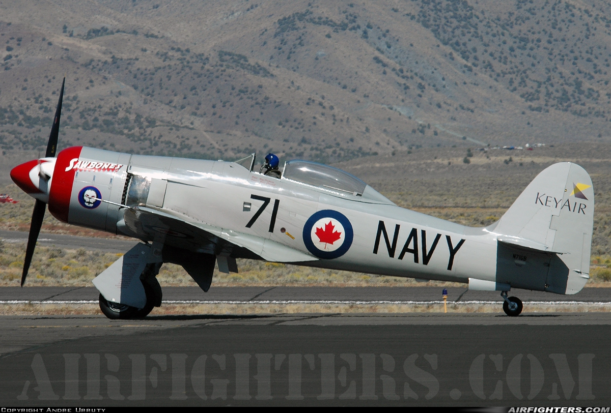 Private Hawker Fury ISS N71GB at Reno - Reno-Stead (4SD), USA