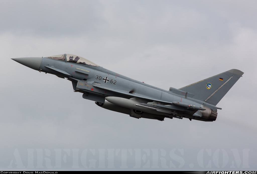 Germany - Air Force Eurofighter EF-2000 Typhoon S 30+62 at Schleswig (- Jagel) (WBG / ETNS), Germany