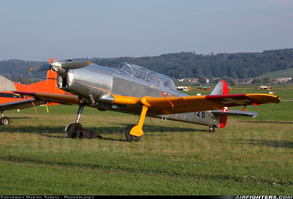 Private Pilatus P-2-05 HB-RAZ at Grenchen (LSZG), Switzerland