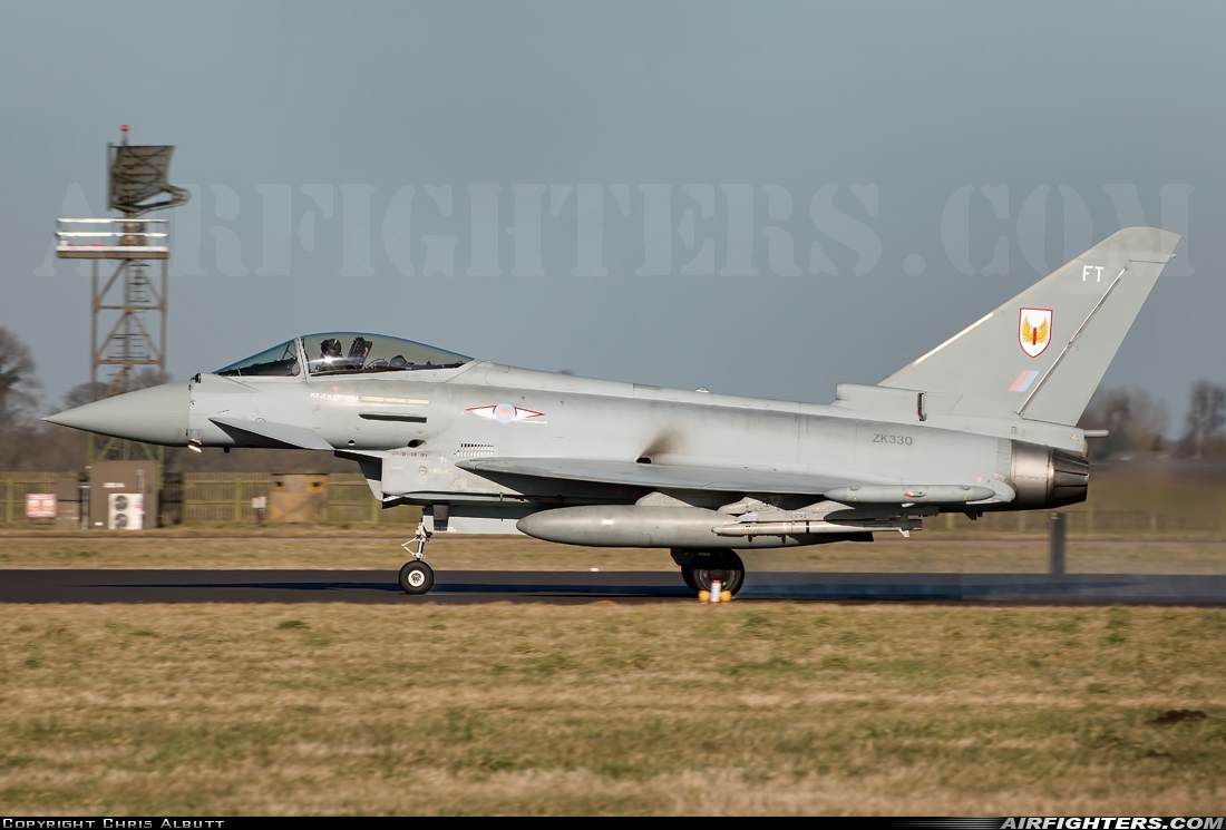 UK - Air Force Eurofighter Typhoon FGR4 ZK330 at Coningsby (EGXC), UK