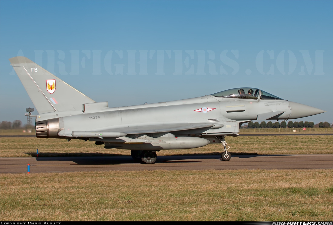 UK - Air Force Eurofighter Typhoon FGR4 ZK334 at Coningsby (EGXC), UK