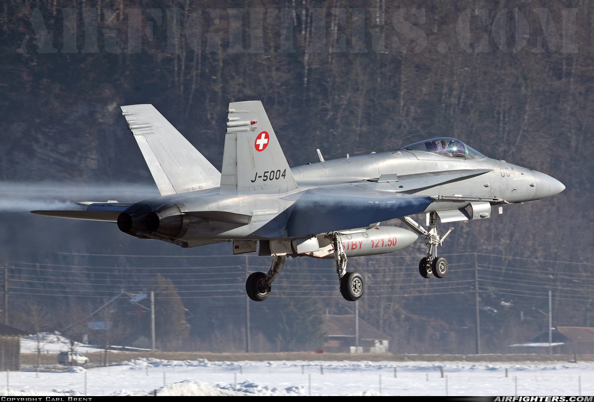 Switzerland - Air Force McDonnell Douglas F/A-18C Hornet J-5004 at Meiringen (LSMM), Switzerland