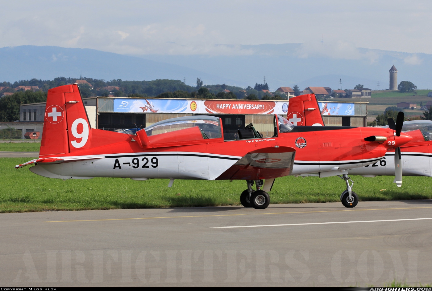 Switzerland - Air Force Pilatus NCPC-7 Turbo Trainer A-929 at Payerne (LSMP), Switzerland