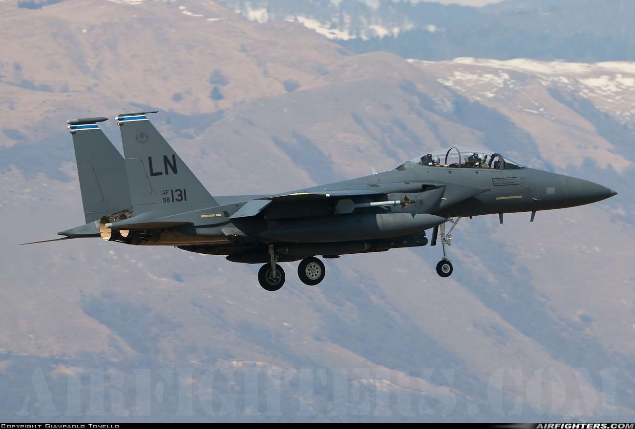 USA - Air Force McDonnell Douglas F-15E Strike Eagle 98-0131 at Aviano (- Pagliano e Gori) (AVB / LIPA), Italy
