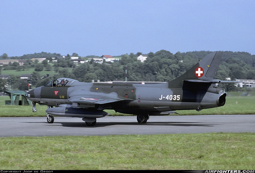 Switzerland - Air Force Hawker Hunter F58 J-4035 at Dubendorf (LSMD), Switzerland