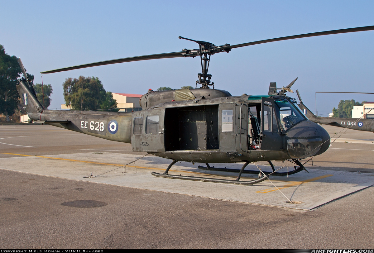 Greece - Army Agusta-Bell AB-205A ES628 at Megara AB - Pahi (LGMG), Greece