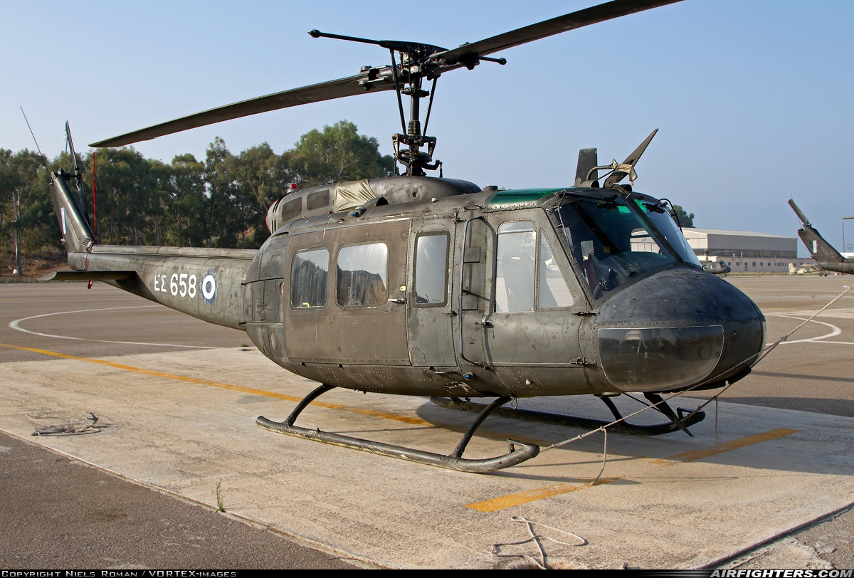 Greece - Army Agusta-Bell AB-205A ES658 at Megara AB - Pahi (LGMG), Greece