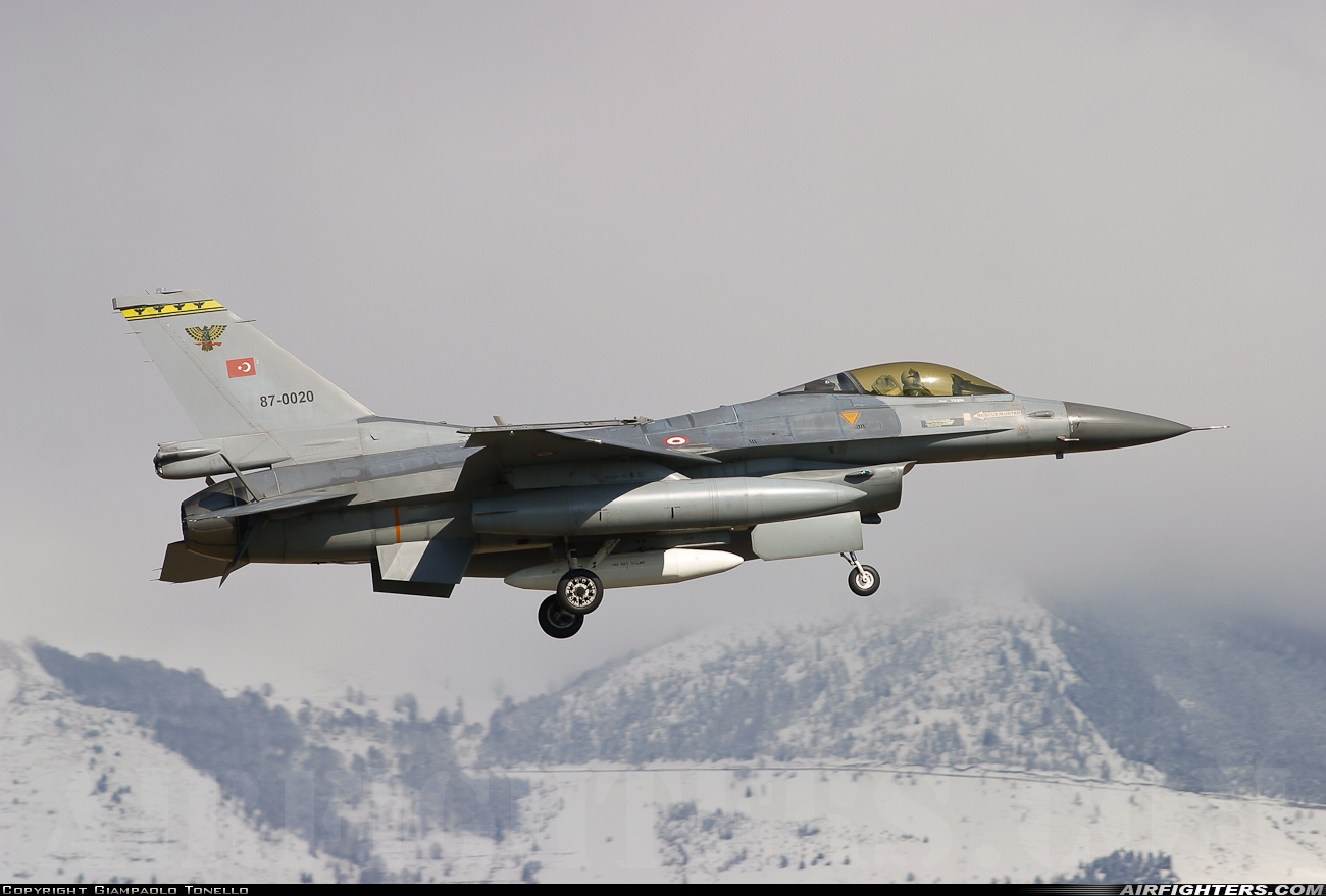 Türkiye - Air Force General Dynamics F-16C Fighting Falcon 87-0020 at Aviano (- Pagliano e Gori) (AVB / LIPA), Italy