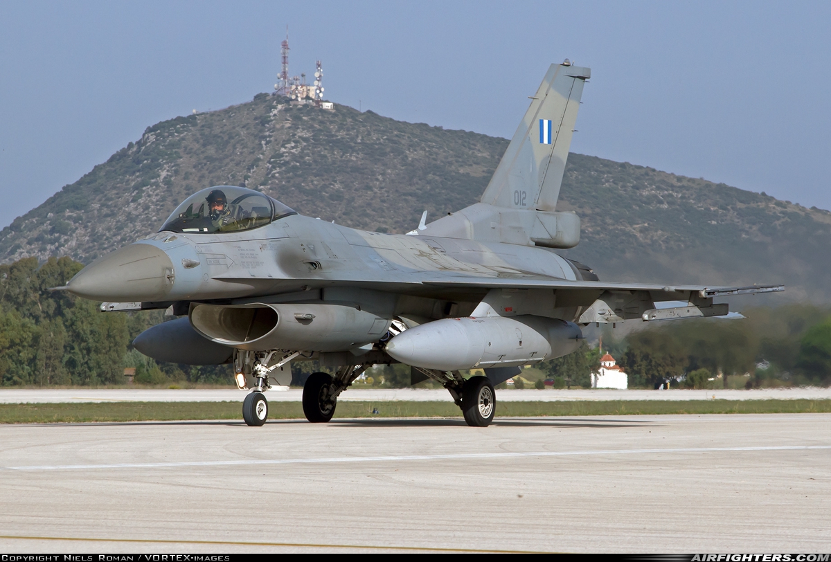 Greece - Air Force General Dynamics F-16C Fighting Falcon 012 at Araxos (GPA / LGRX), Greece