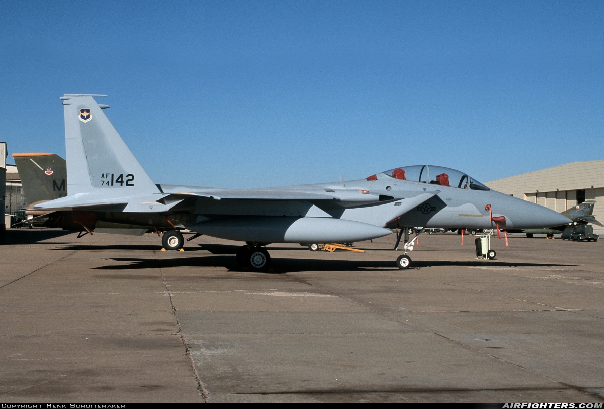 USA - Air Force McDonnell Douglas GF-15B Eagle 74-0142 at Wichita Falls - Municipal / Sheppard AFB (SPS / KSPS), USA