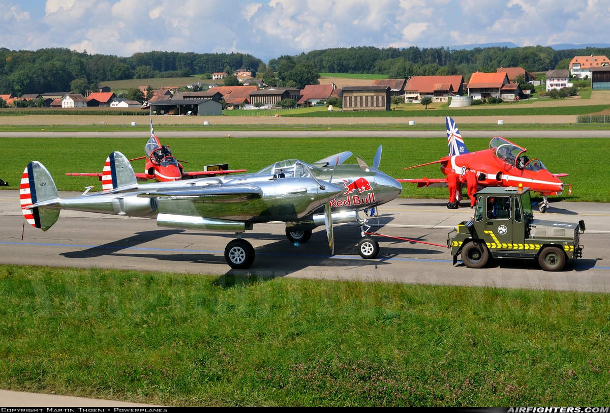Private - Red Bull Lockheed P-38L Lightning N25Y at Payerne (LSMP), Switzerland