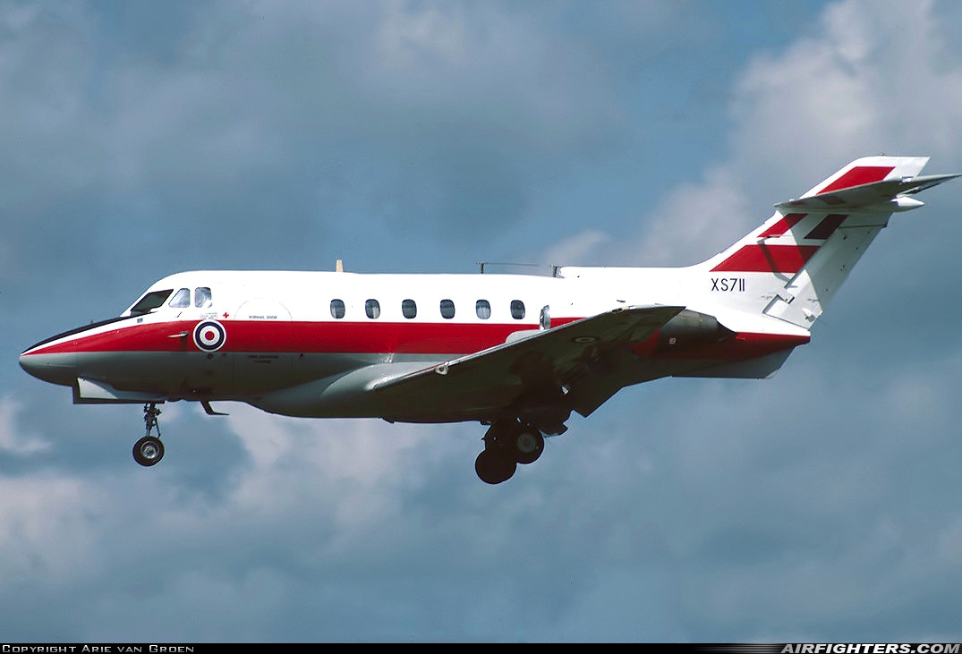 UK - Air Force Hawker Siddeley HS-125-2 Dominie T1 XS711 at Brize Norton (BZZ / EGVN), UK